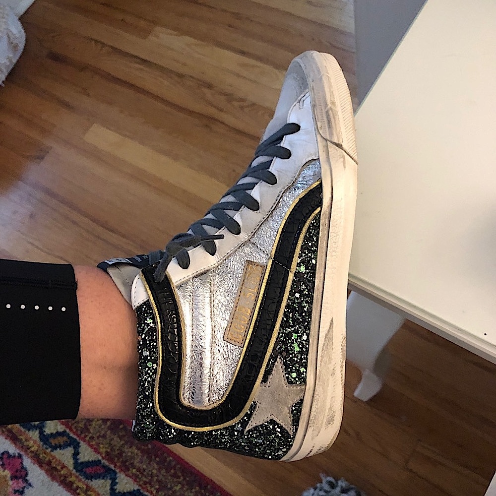 Golden Goose Slide High-Top Zip Sneakers
